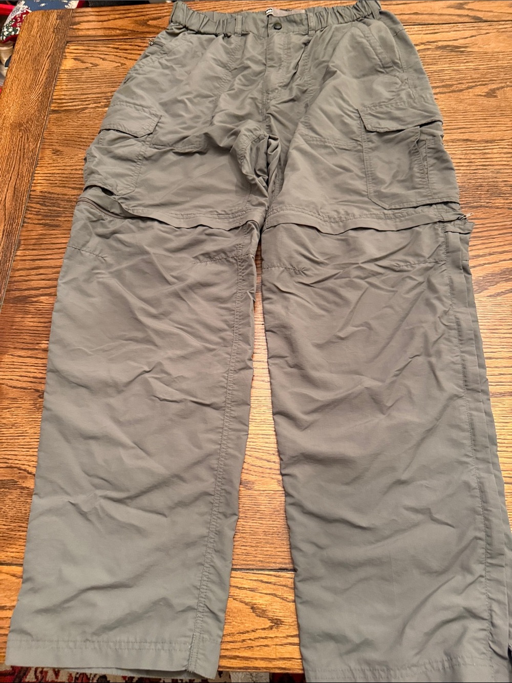 REI Convertible Cargo Pants Zip Off Hiking Trail Gray Men’s L 32L